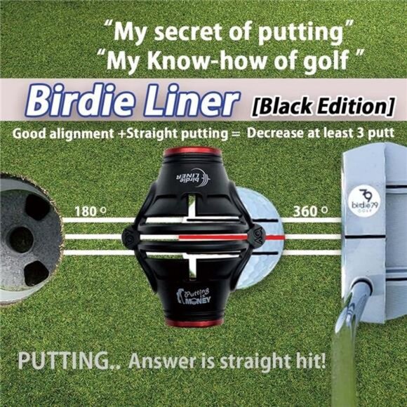 360-Degree Golf Ball Marker Alignment Tool Kit - Triple Line Stencil - Picture 3 of 7
